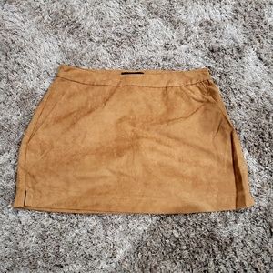 Tan Suede skirt skort